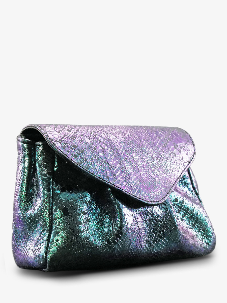 Foto-Seitenansicht-Umhängetasche-Leder-Paul Marius-blau-grün-Suzon S-Boreal-Paul Marius-W25S-MSP