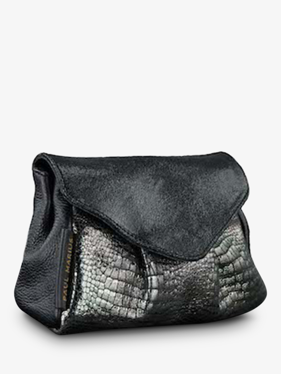 Foto-Seitenansicht-Umhängetasche-Leder-Paul Marius-Suzon S-Onyx-Paul Marius-W25S-Onyx