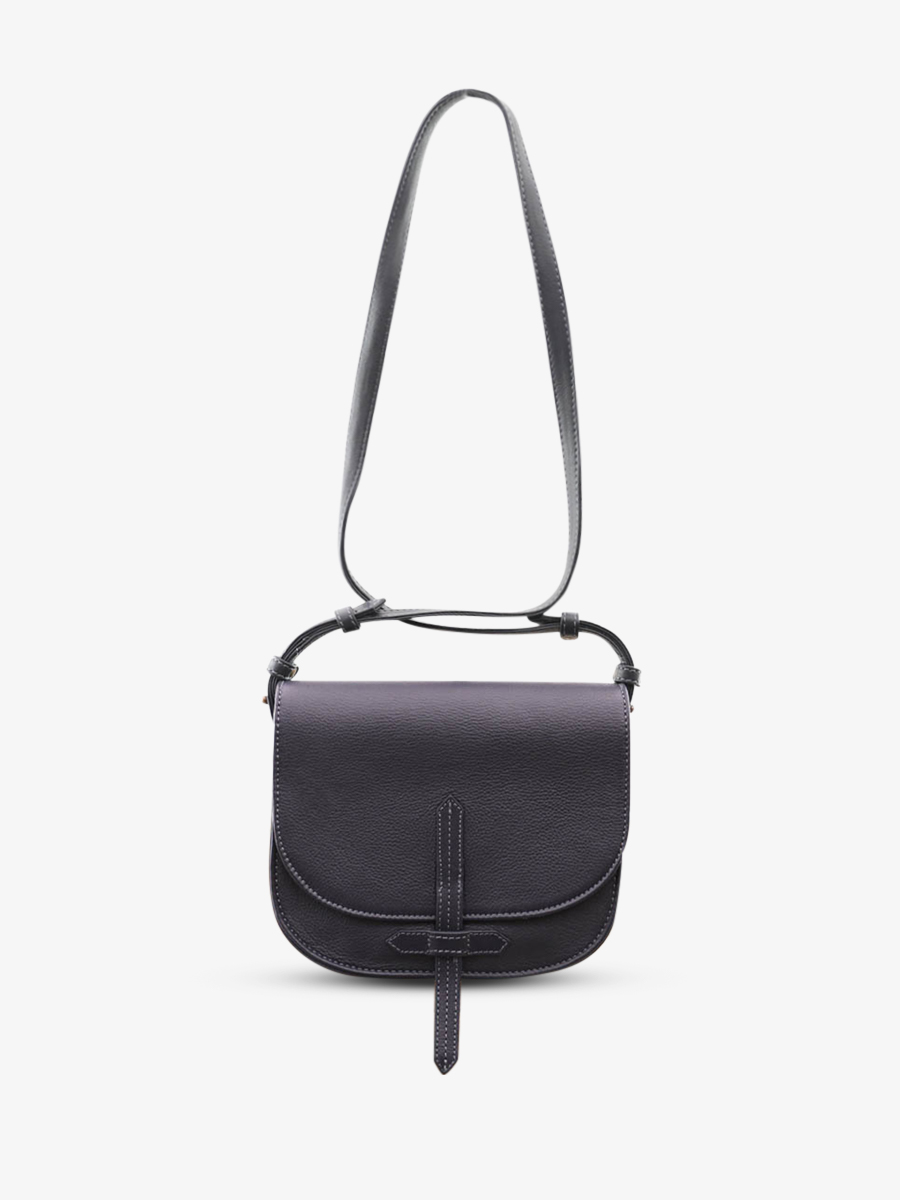 foto-ansicht-von-vorne-umhängetasche-leder-damen-blau-lidole-bleu-encre-paul-marius-w16-db