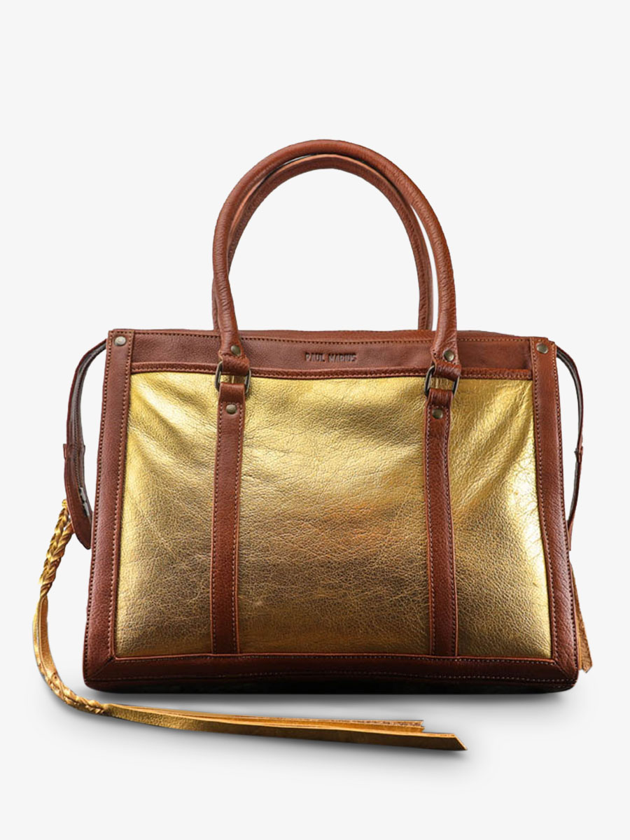Foto-Rückansicht-Handtasche-aus-Leder-Business-braun-gold-LeRive-Droite-L-natur-gold-Paul-Marius-W19L-L-G