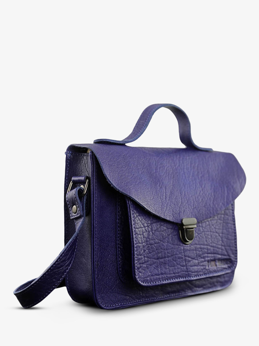 Foto-Rückansicht-Umhängetasche-Leder-Damen-blau-Mademoiselle-George-Ägyptisch-blau-Paul-Marius-W05-EGB