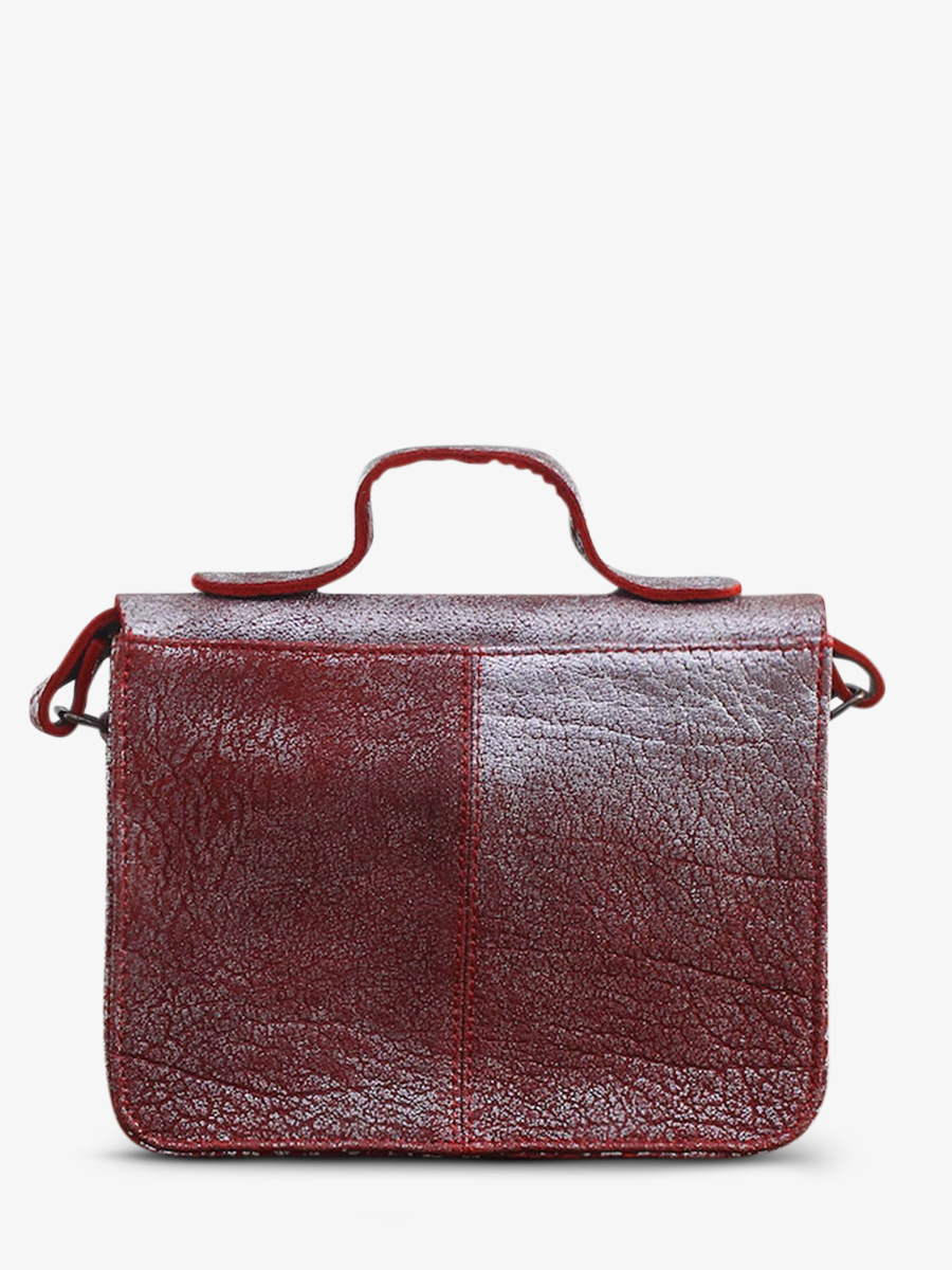Foto-Rückansicht-Umhängetasche-Leder-Damen-silber-Mademoiselle-George-Ziegelrot-silber-Paul-Marius-W05-RS