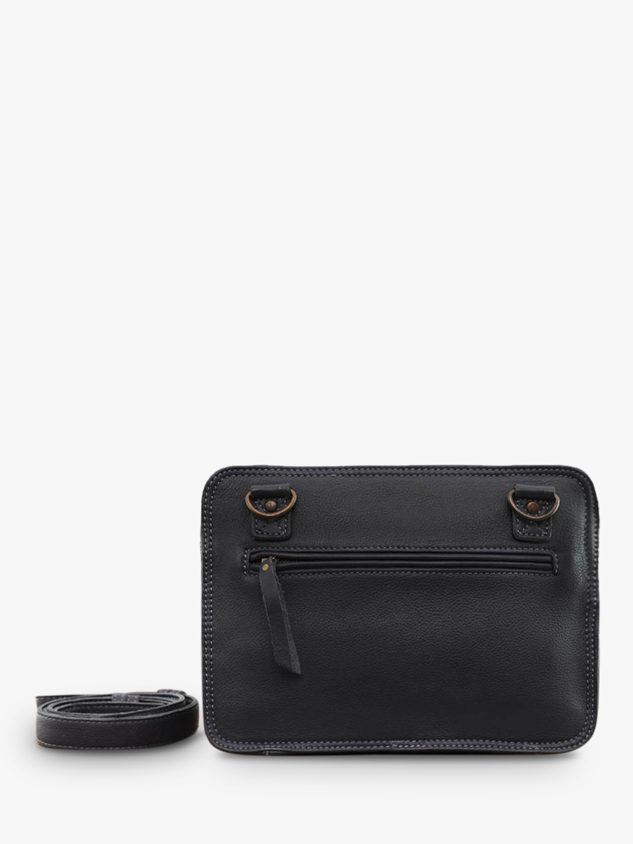 Foto-Rückansicht-Umhängetasche-Leder-Damen-blau-LeGraphique-Tintenblau-Paul Marius-W17 DB