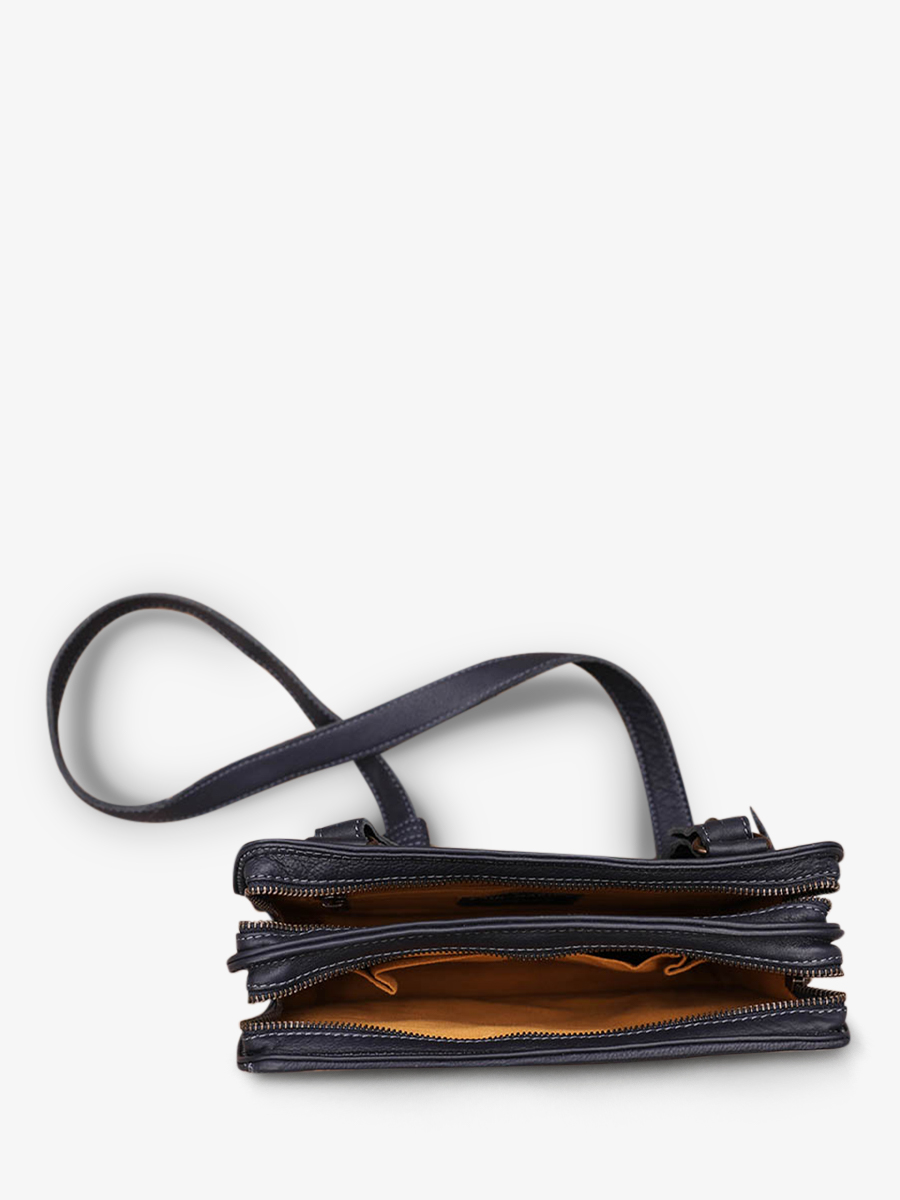 Foto-Innenansicht-Umhängetasche-Leder-Damen-blau-LeGraphique-blau-Tinte-Paul-Marius-W17-DB