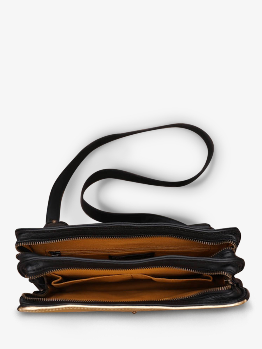 foto-innenansicht-umhängetasche-leder-dame-schwarz-gold-legraphique-schwarz-gold-paul-marius-w17-b-g
