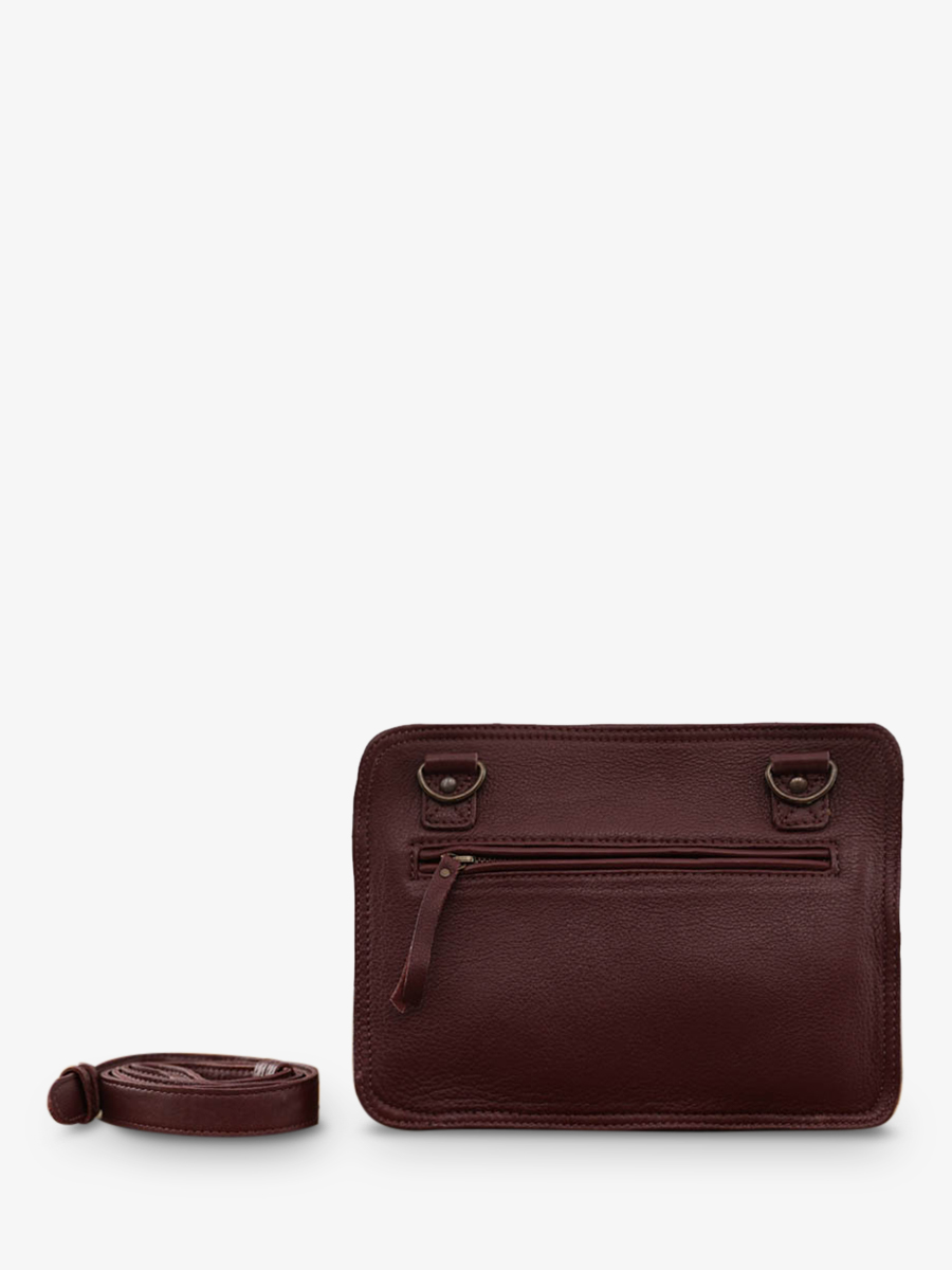 Foto-Rückansicht-Umhängetasche-Leder-Damen-Violett-LeGraphique-Pflaume-Paul-Marius-W17-P