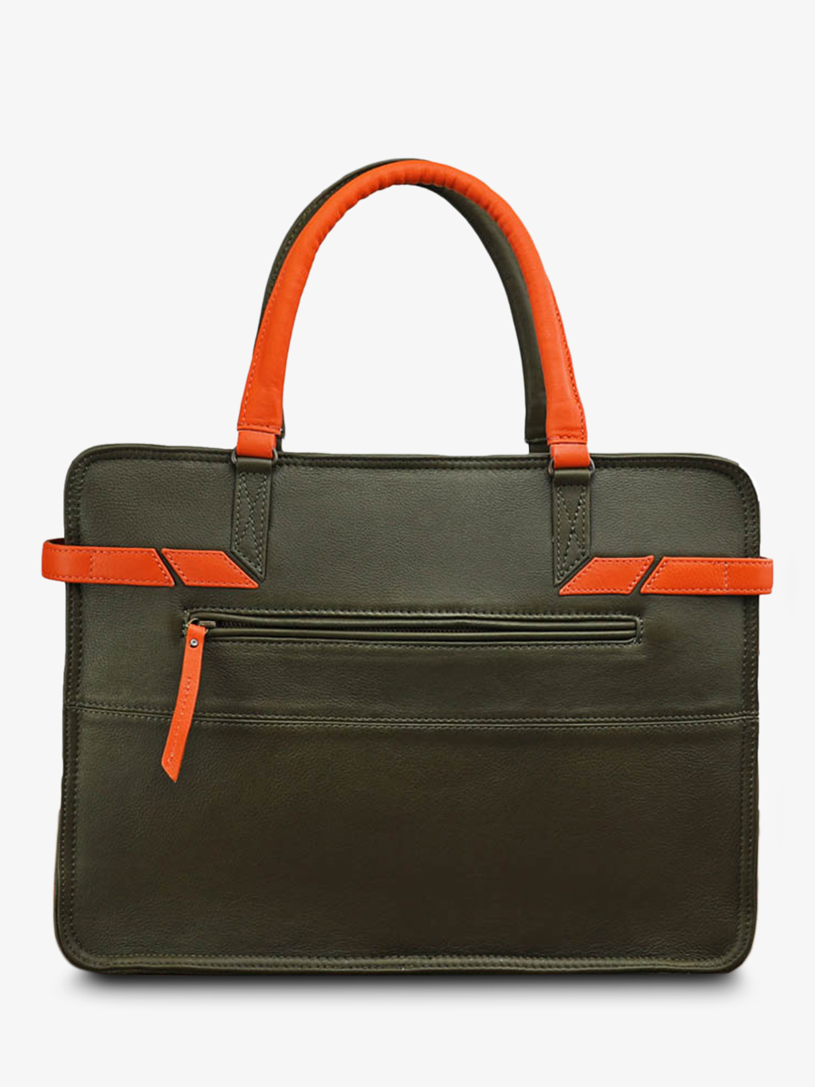Fotoansicht-Dokumententasche-Leder-kaki-orange-L'Ambitieux-kaki-orange-paul-marius-b03-k-o