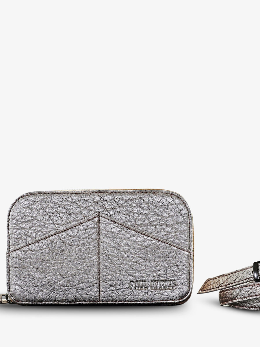 Foto-Seitenansicht-Gürteltasche-Leder-Damen-silber-Paula-Ambre-Paula-Marius-M66-BS