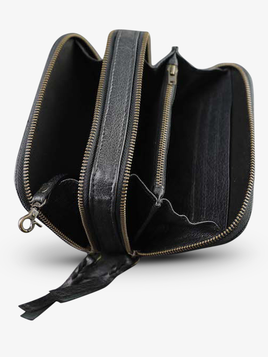 Foto-Innenansicht-Gürteltasche-Leder-Damen-schwarz-Paula-schwarz-Paul-Marius-M66-B