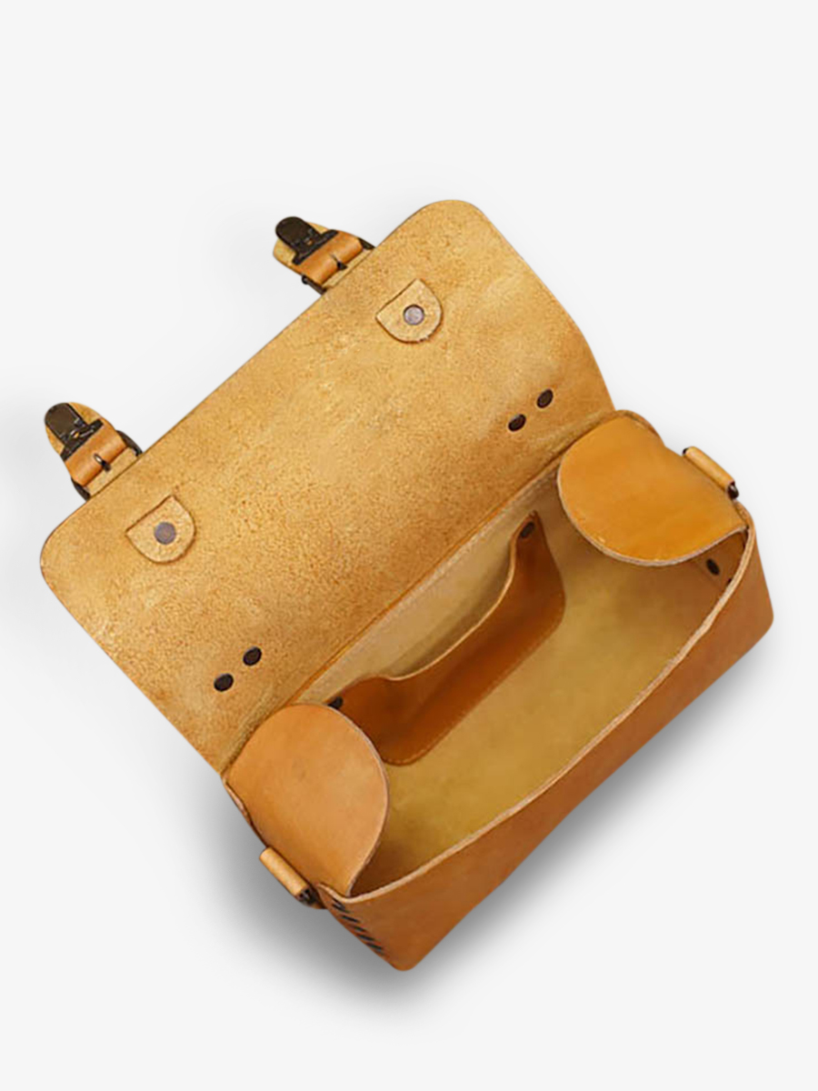 Foto-Innenansicht-Umhängetasche-Leder-Damen-gelb-Lartisane-Safran-Paul-Marius-P02-Y