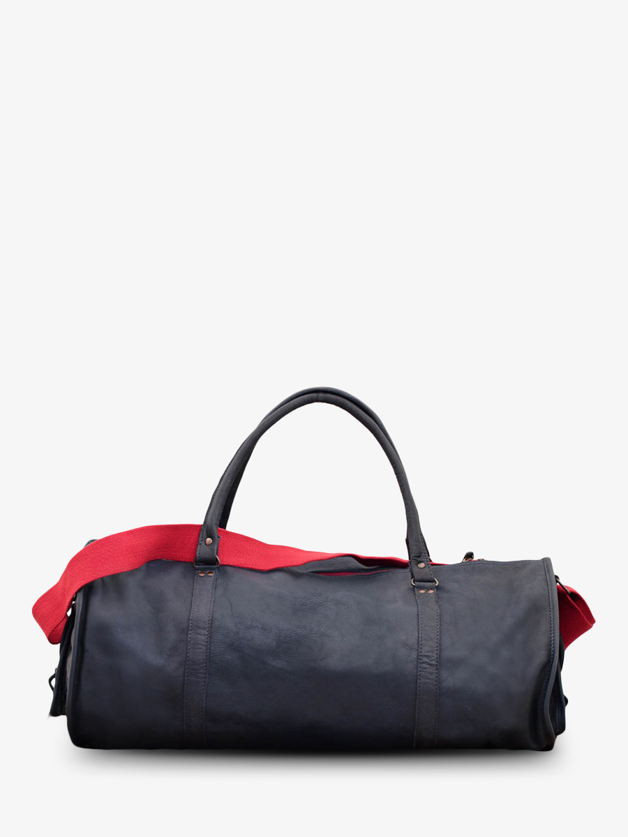Foto-Seitenansicht-Reisetasche-aus-Leder-blau-LeVoyageur-XL-Petrolblau-Paul-Marius-M08S60-PB