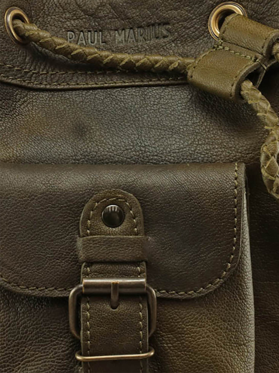 Foto-Material-Eimer-Tasche-Leder-Damen-Kaki-LeFlâneur-Kaki-geölt-Paul-Marius-M303-OK