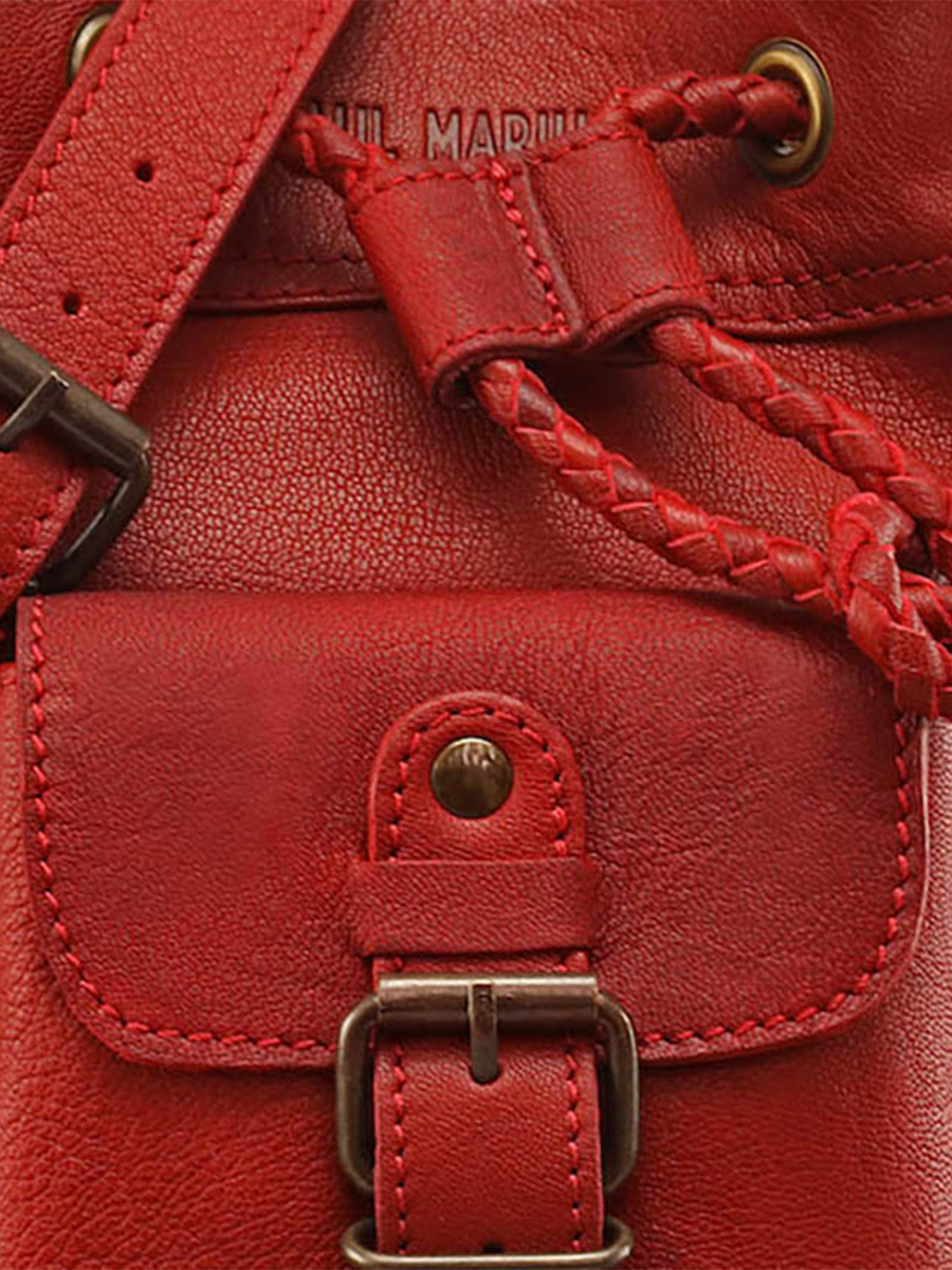 Foto-Material-Eimer-Tasche-Leder-Damen-rot-LeFlâneur-rot-geölt-Paul-Marius-M303-OR