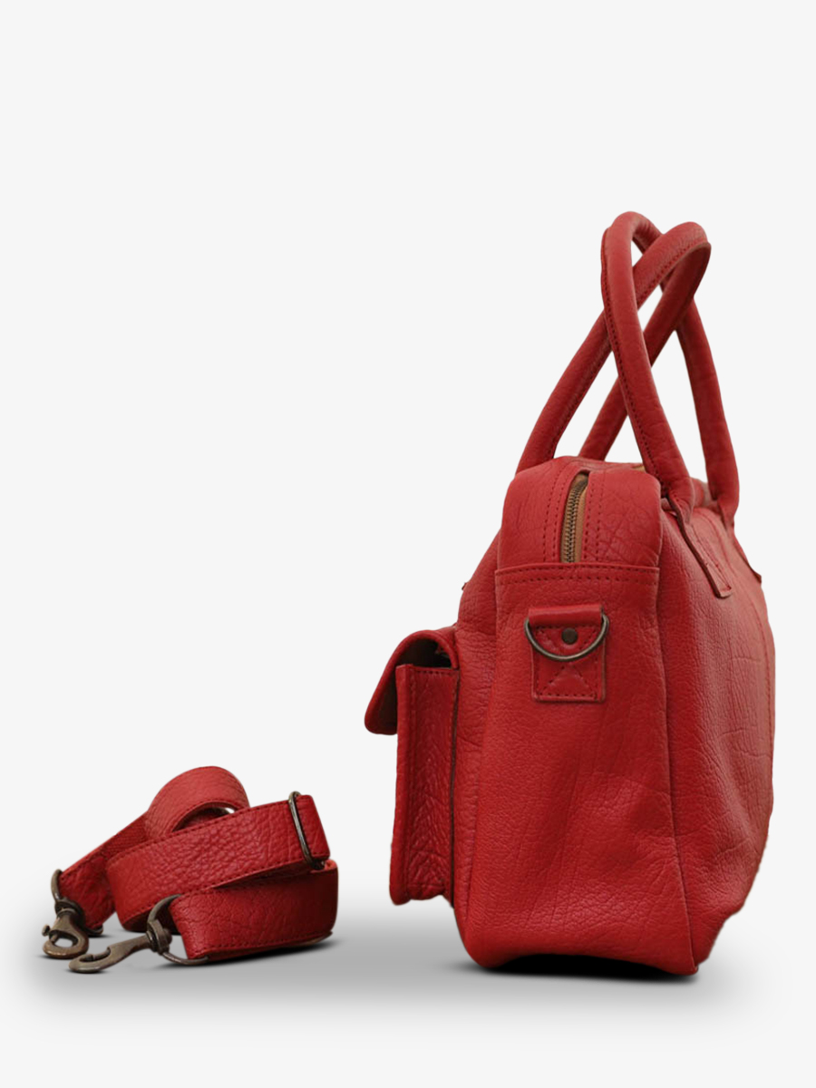 Foto-Seitenansicht-Dokumententasche-Leder-Damen-rot-ledandy-karminrot-paul-marius-w04-r