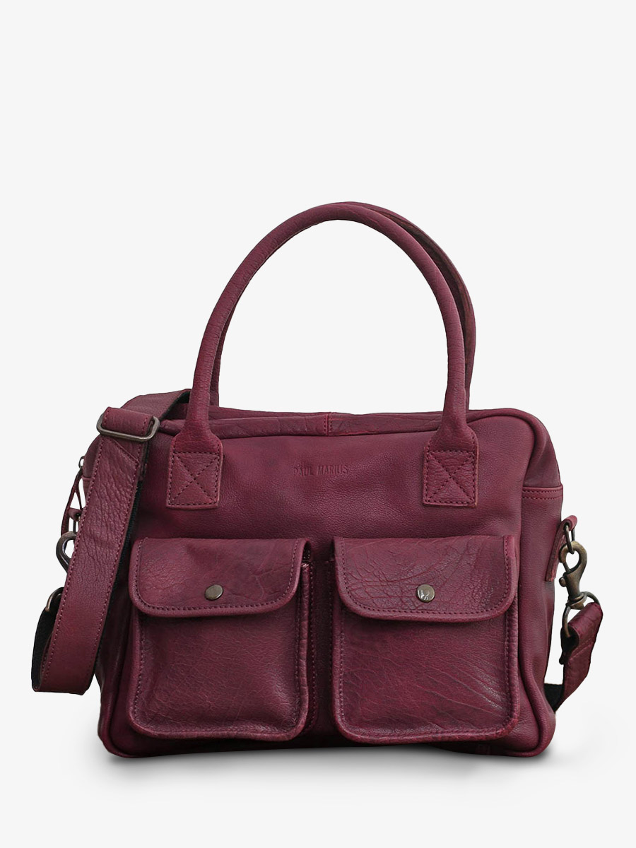 Foto-Vorderansicht-Dokumententasche-Leder-Damen-violett-LeDandy-Pflaume-Paul-Marius-W04-P