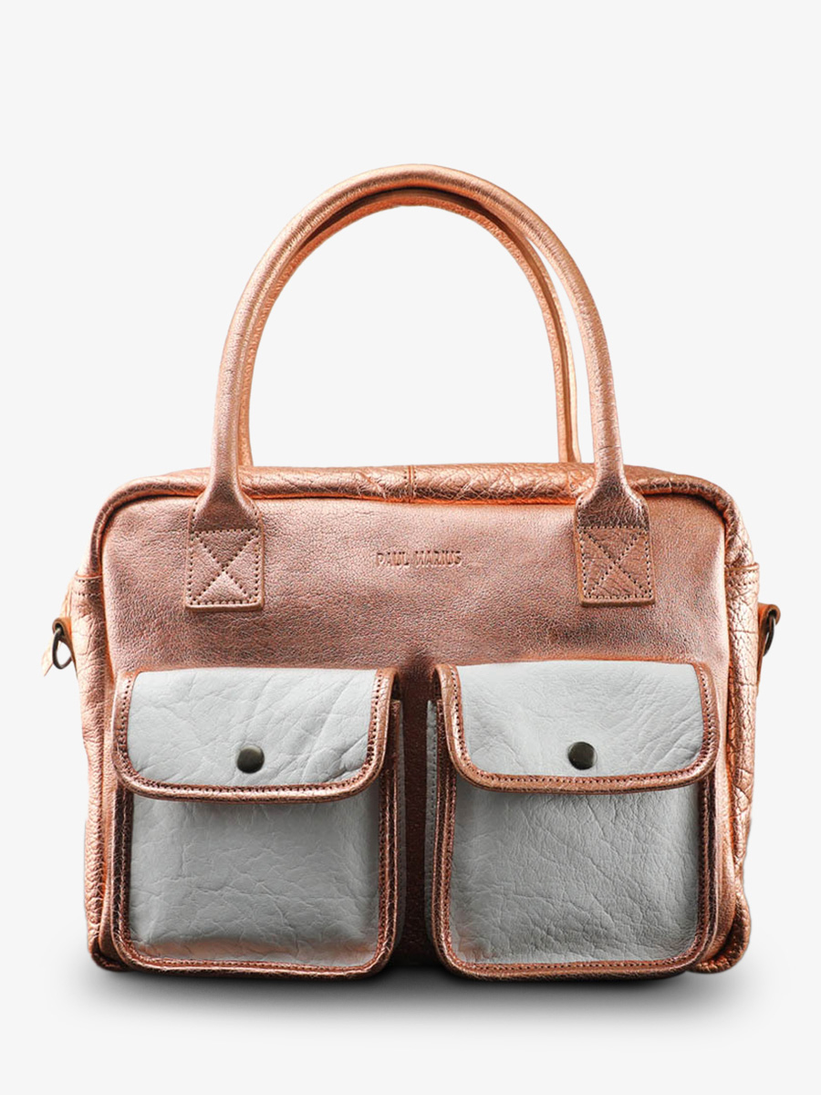 Foto-Vorderansicht-Aktentasche-Leder-Damen-rosa-gold-weiß-ledandy-gold-rosa-weiß-paul-marius-w04-g-pi-w