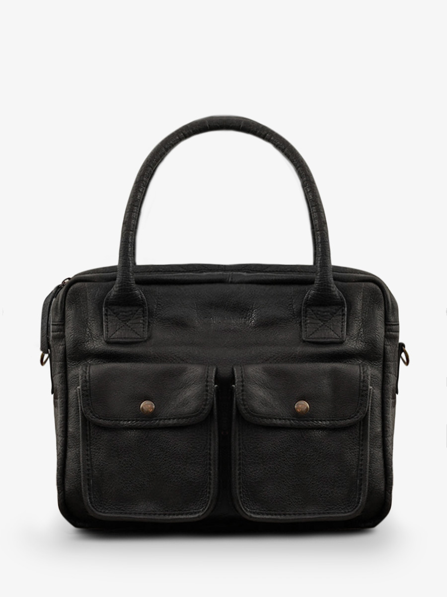 Foto-Vorderansicht-Dokumententasche-Leder-Damen-schwarz-ledandy-schwarz-paul-marius-w04-b