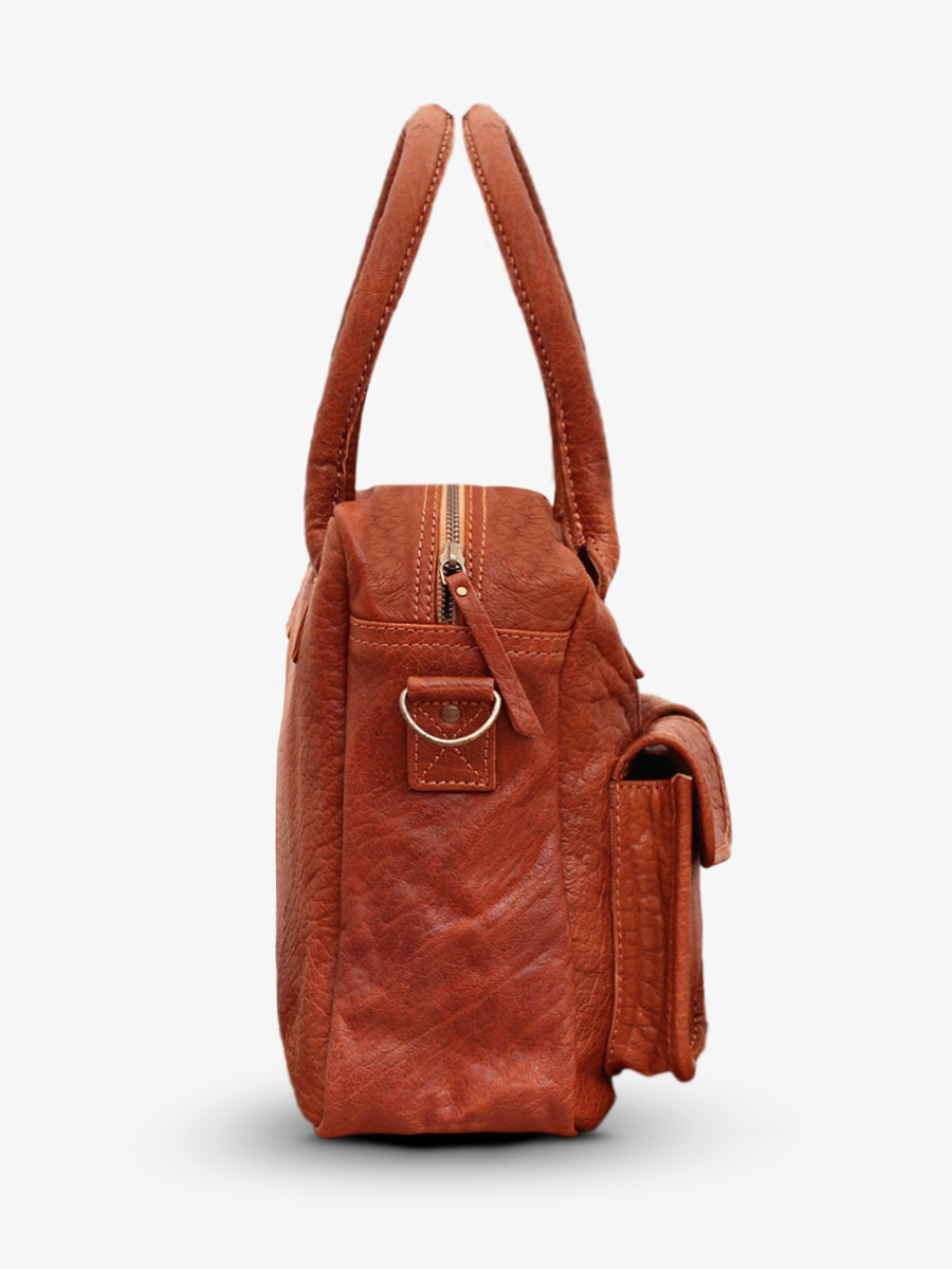 Foto-Seitenansicht-Dokumententasche-Leder-Damen-braun-LeDandy-natur-Paul-Marius-W04-L