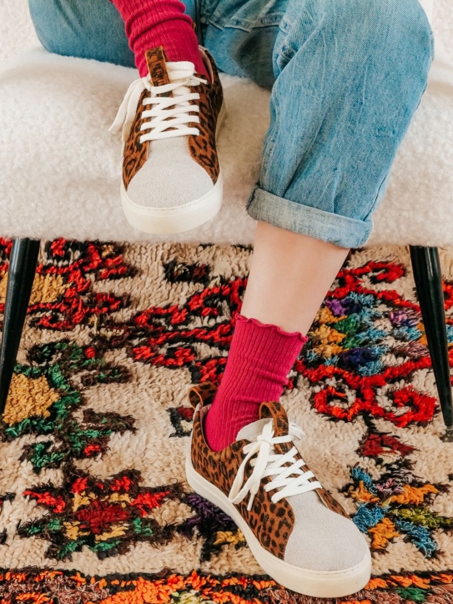 Foto-Seitenansicht-Sneaker-Damen-Leder-Leopard-weiß-PM002-Leopard-natur-weiß-Paul-Marius-PM002-LP-L-W-S36