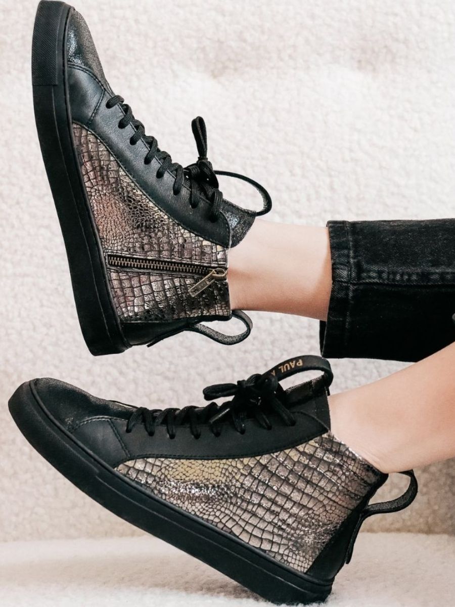 Foto-Vorderansicht-Sneaker-Damen-Leder-pm001-Onyx-Paul-Marius-pm001-Onyx-s35