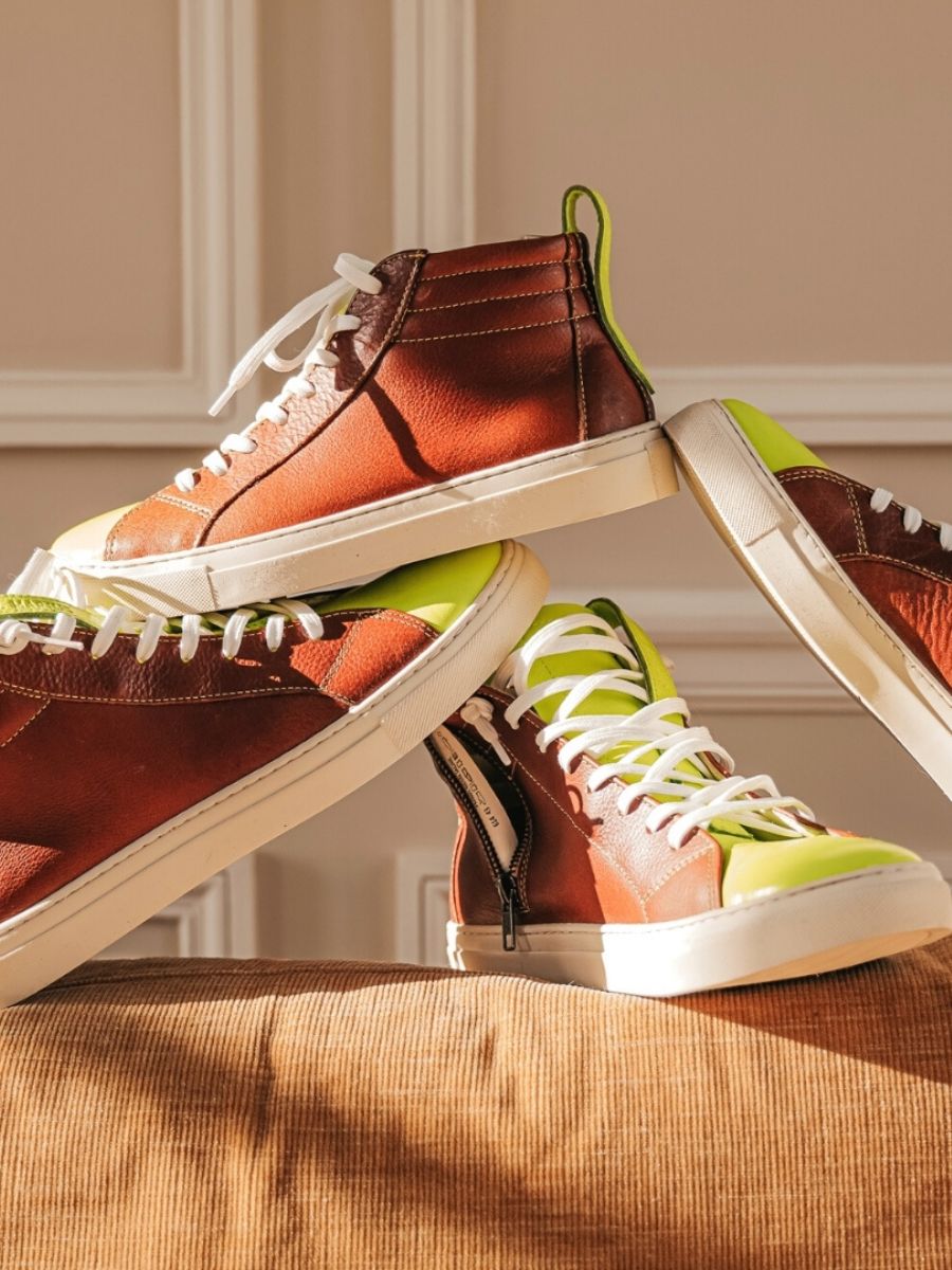 Foto-Vorderansicht-Sneaker-Damen-Leder-gelb-pm001-neon-gelb-paul-marius-pm001-neon-y-s36