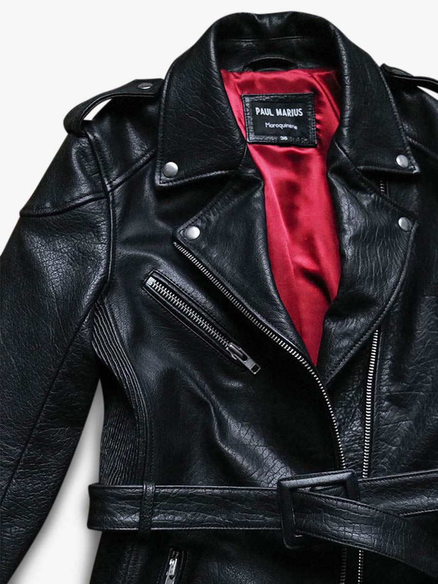 Foto-Innenansicht-Leder-Trenchcoat-Damen-schwarz-Letrench-Noir-Paul-Marius-WTC-B-S36