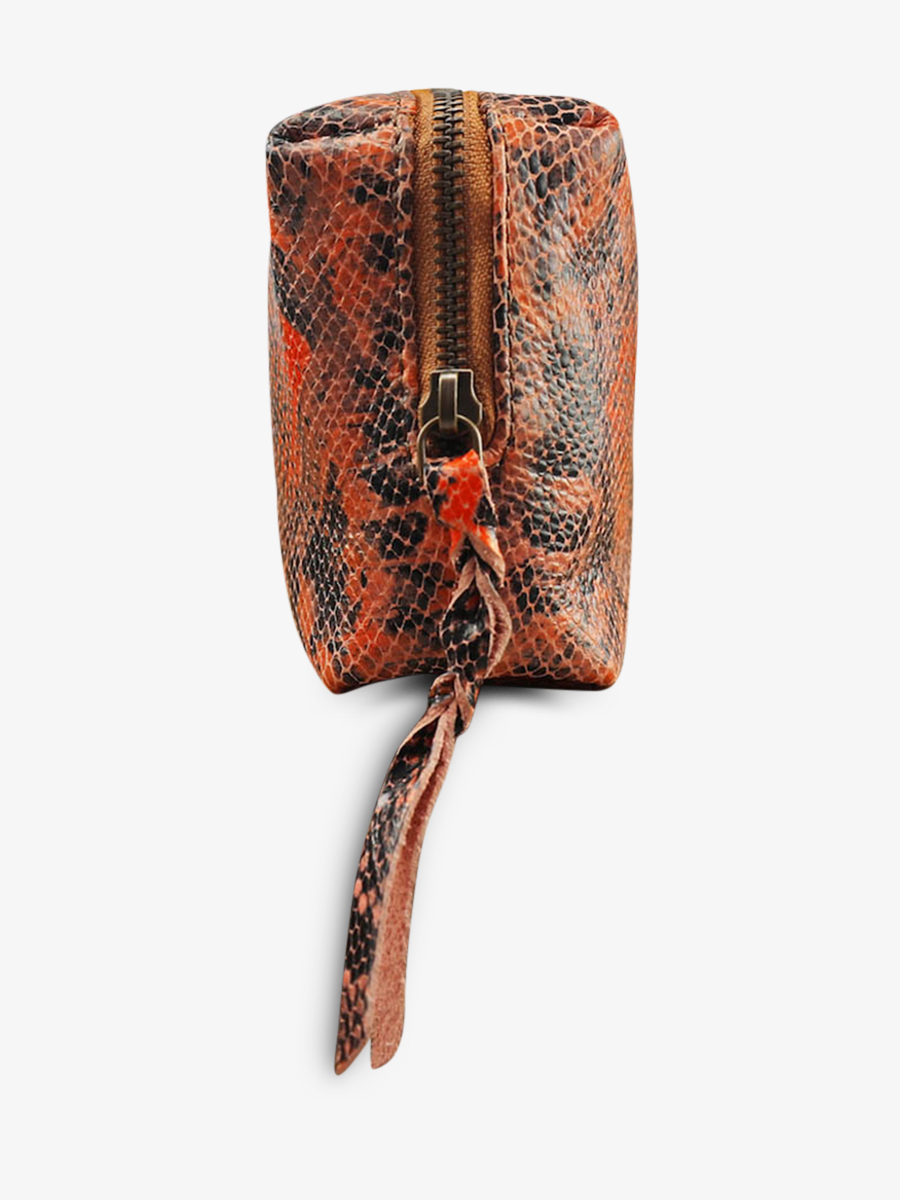 Foto-Seitenansicht-Ledertasche-für-Damen-rosa-Adele-Python-rosa-Paul-Marius-M500-P-PI