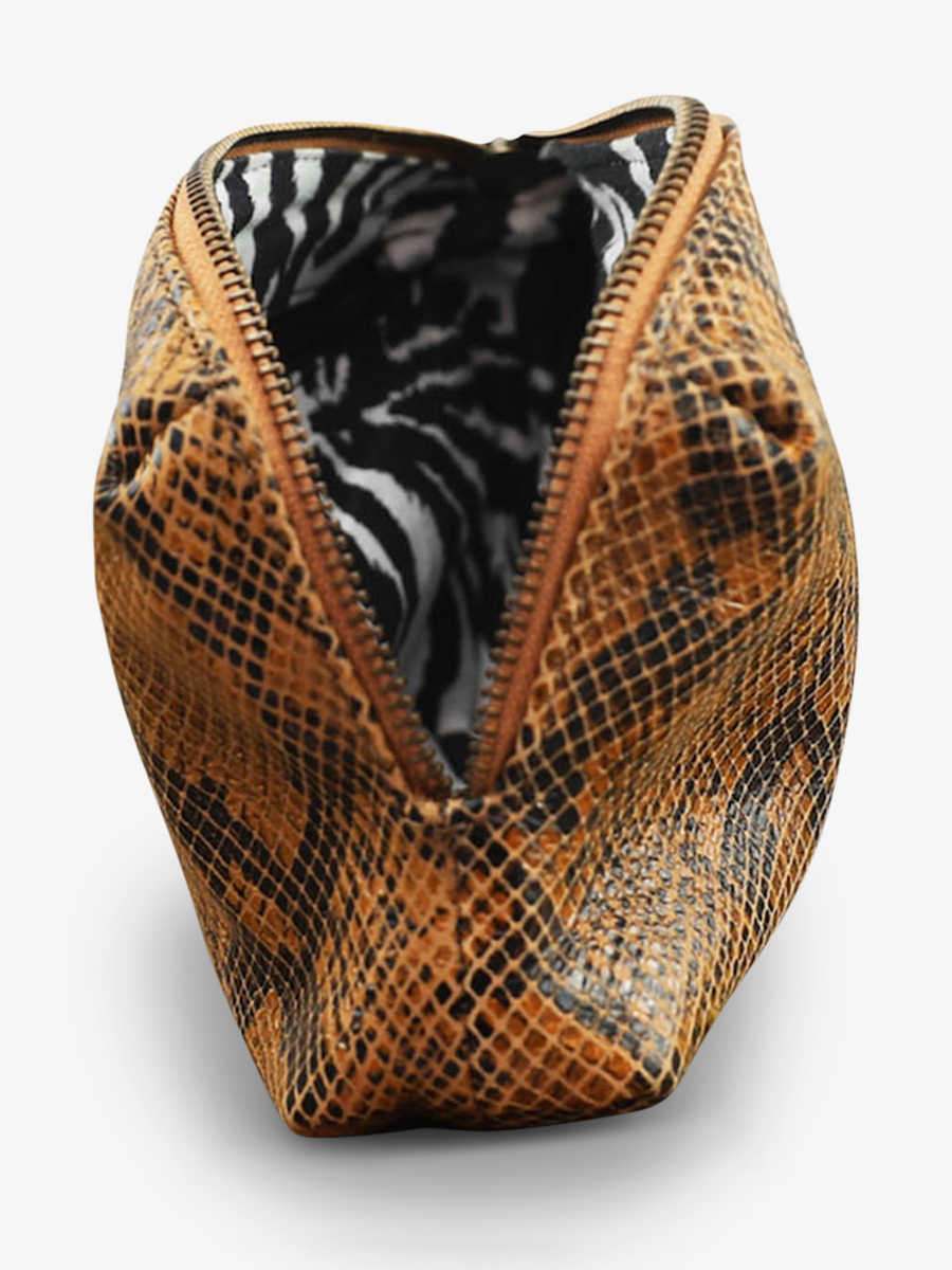 Foto-Innenansicht-Ledertasche-für-Damen-gelb-Adele-Python-Safran-Paul-Marius-M500-P-Y