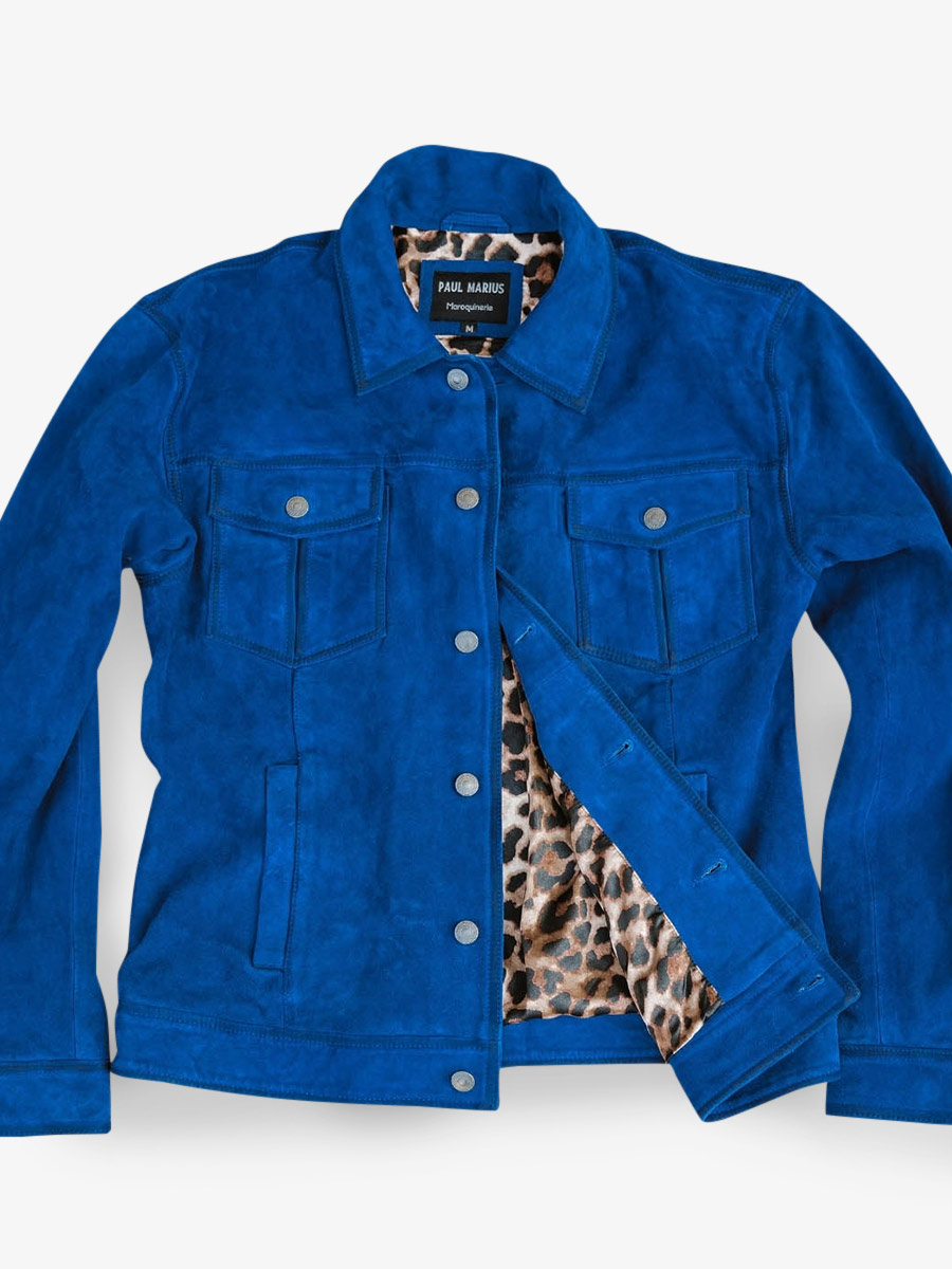 Foto-Seitenansicht-Nubuklederjacke-Herren-blau-Lenumero-1-Arbeitsjacke-Paul-Marius-Blouson-BJ-S