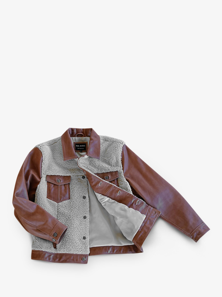 Foto-Innenansicht-Jacke-Nubukleder-Herren-braun-Lenumero-1-naturbelassen-geölt-Paul-Marius-Blouson-SH-W-OL-S
