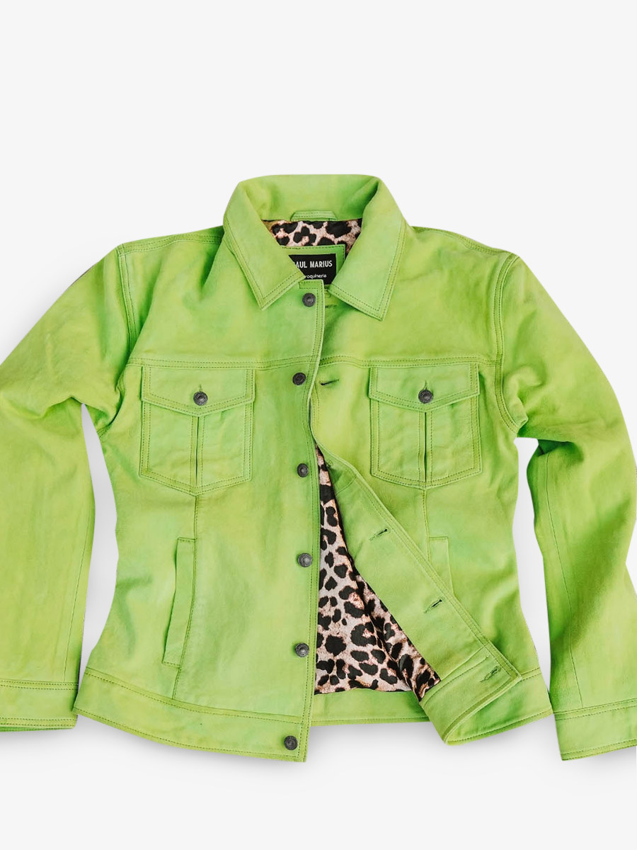 Foto-Seitenansicht-Nubuklederjacke-Herren-grün-Lenumero-1-grün-chartreuse-Paul-Marius-Blouson-BG-S