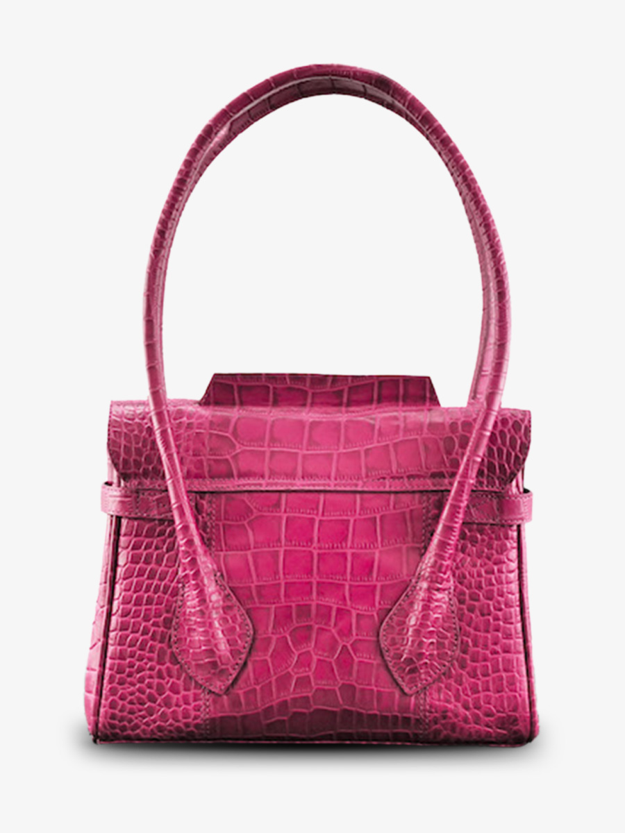 Foto-Rückansicht-Handtasche-Leder-Damen-rosa-Colette-S-Alligator-Cocktail-Turmalin-Paul-Marius-W28S-A-PI