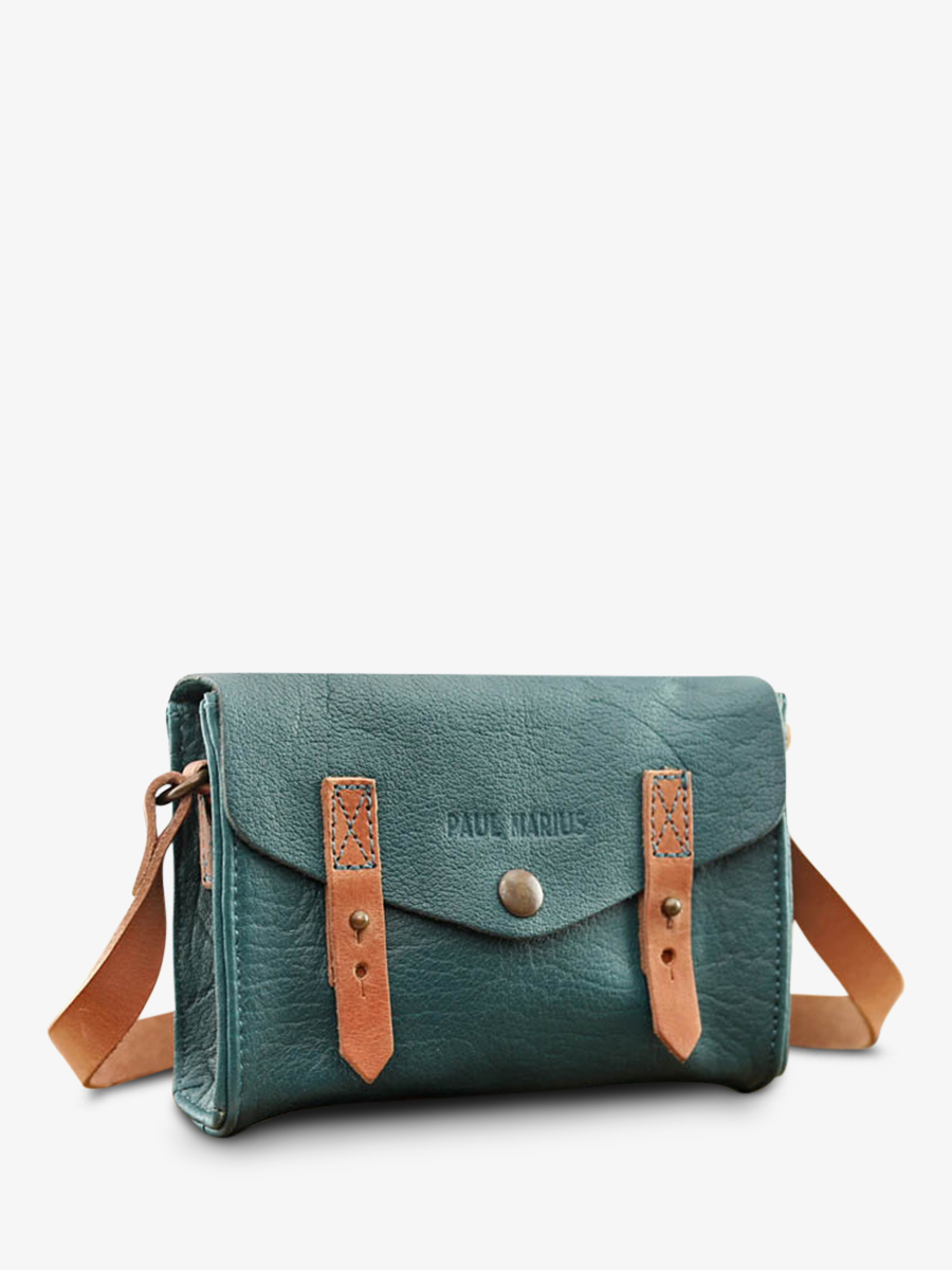 Foto-Seitenansicht-Umhängetasche-Leder-Damen-blau-Le-Mini-Indispensable-blau-Piscine-Paul-Marius-W08S-BLU