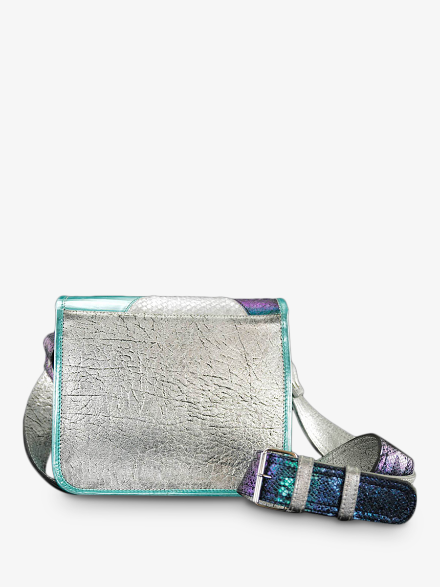 Foto-Rückansicht-Umhängetasche-Leder-Damen-blau-weiß-Lasacoche-S-Chimère-Fleece-Paul-Marius-M02S10-CH-S-BLU