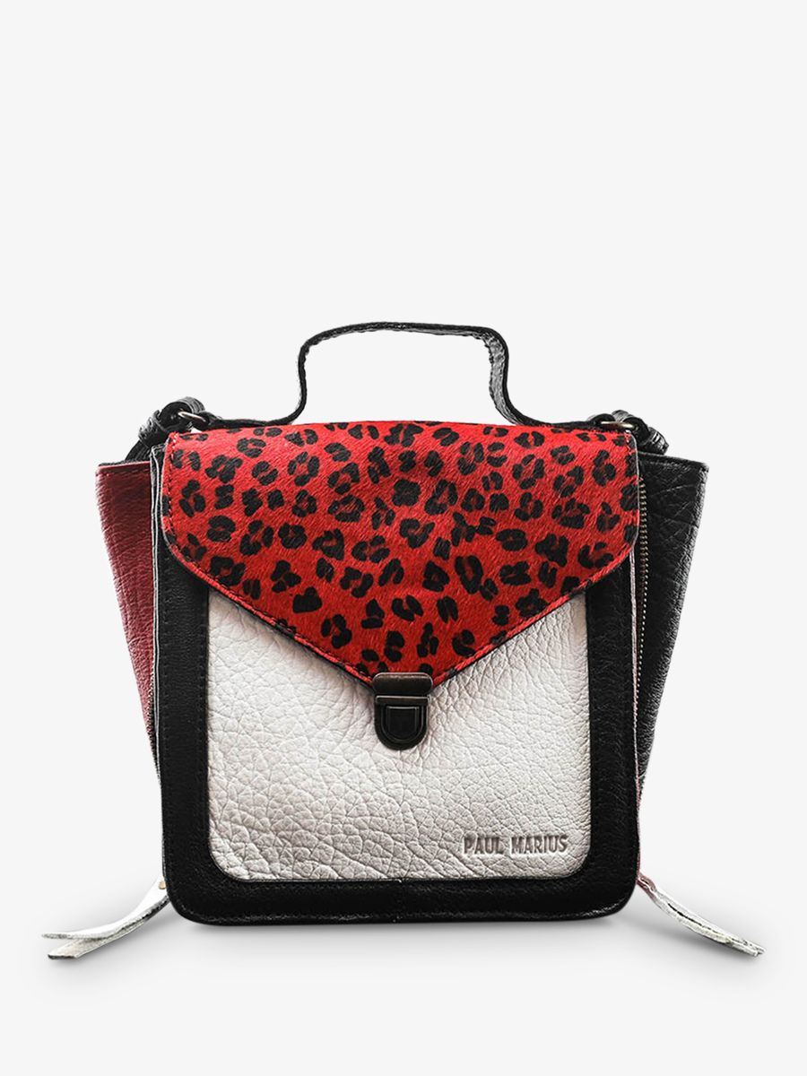 Foto-Rückansicht-kleine-Umhängetasche-aus-Leder-für-Damen-schwarz-rot-Mistinguette-Leopard-schwarz-rot-Paul-Marius-W20-LP-B-R