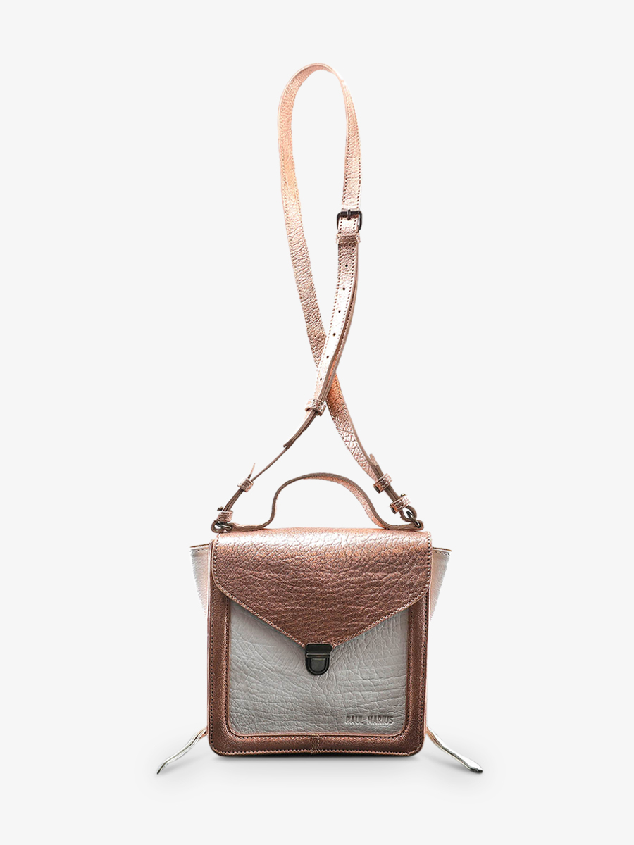 Foto-Seitenansicht-kleine-Umhängetasche-aus-Leder-für-Damen-rosa-gold-weiß-Mistinguette-Gold-rosa-weiß-Paul-Marius-W20-G-PI-W