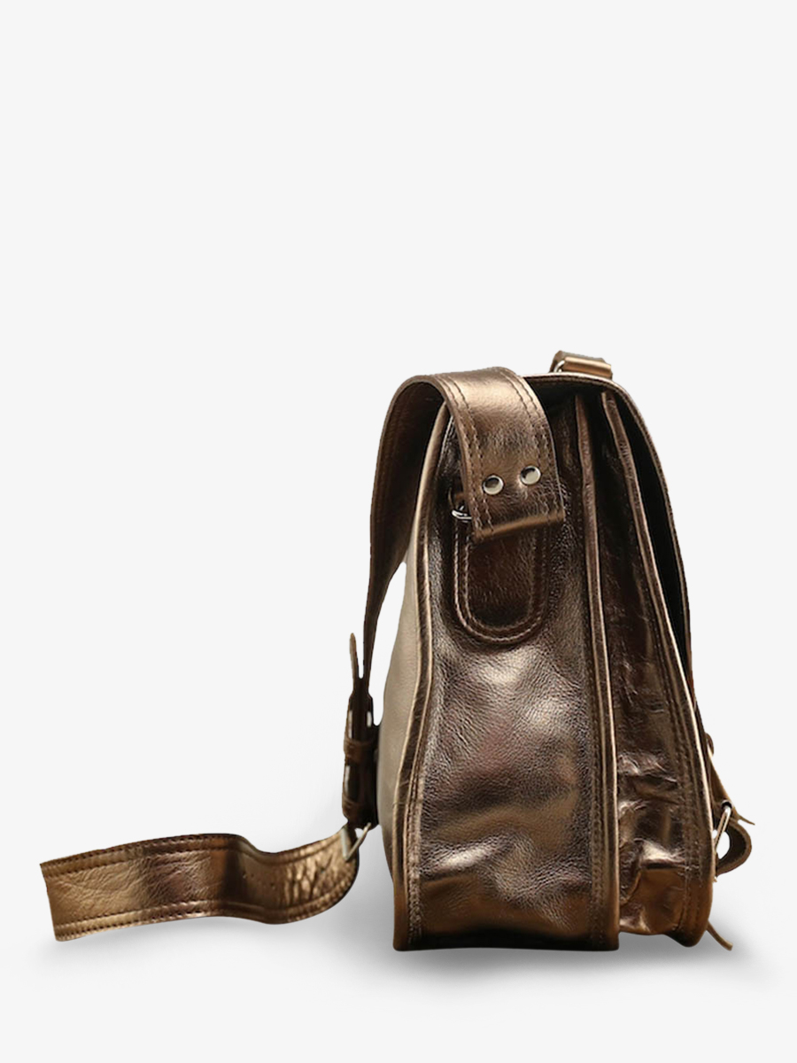 Foto-Seitenansicht-Dokumententasche-Leder-A4-13-Zoll-Kupfer-LeCartable-M-Kupfer-Paul-Marius-M01S14-C