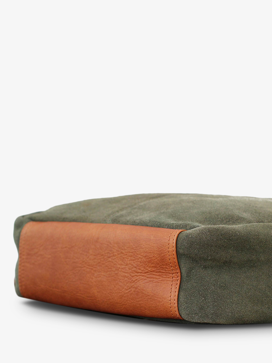 Foto-Material-Dokumententasche aus Leder khaki LeCabas de Marius khaki Paul Marius B02-K