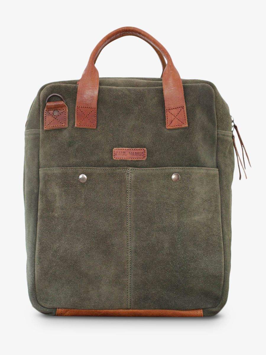 Foto-Vorderansicht-Dokumententasche-aus-Leder-kaki-LeCabas-de-Marius-kaki-paul-marius-b02-k