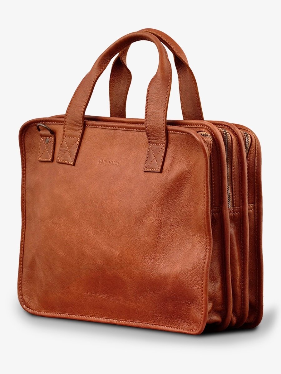 Foto-Seitenansicht-Aktentasche-Leder-Herren-braun-LeConquérant-natur-Paul-Marius-B01-L