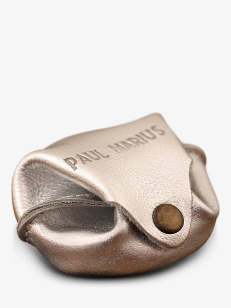 Foto-Vorderansicht-Geldbörse-Leder-silber-Lescarcelle-silber-Paul-Marius-M56-S