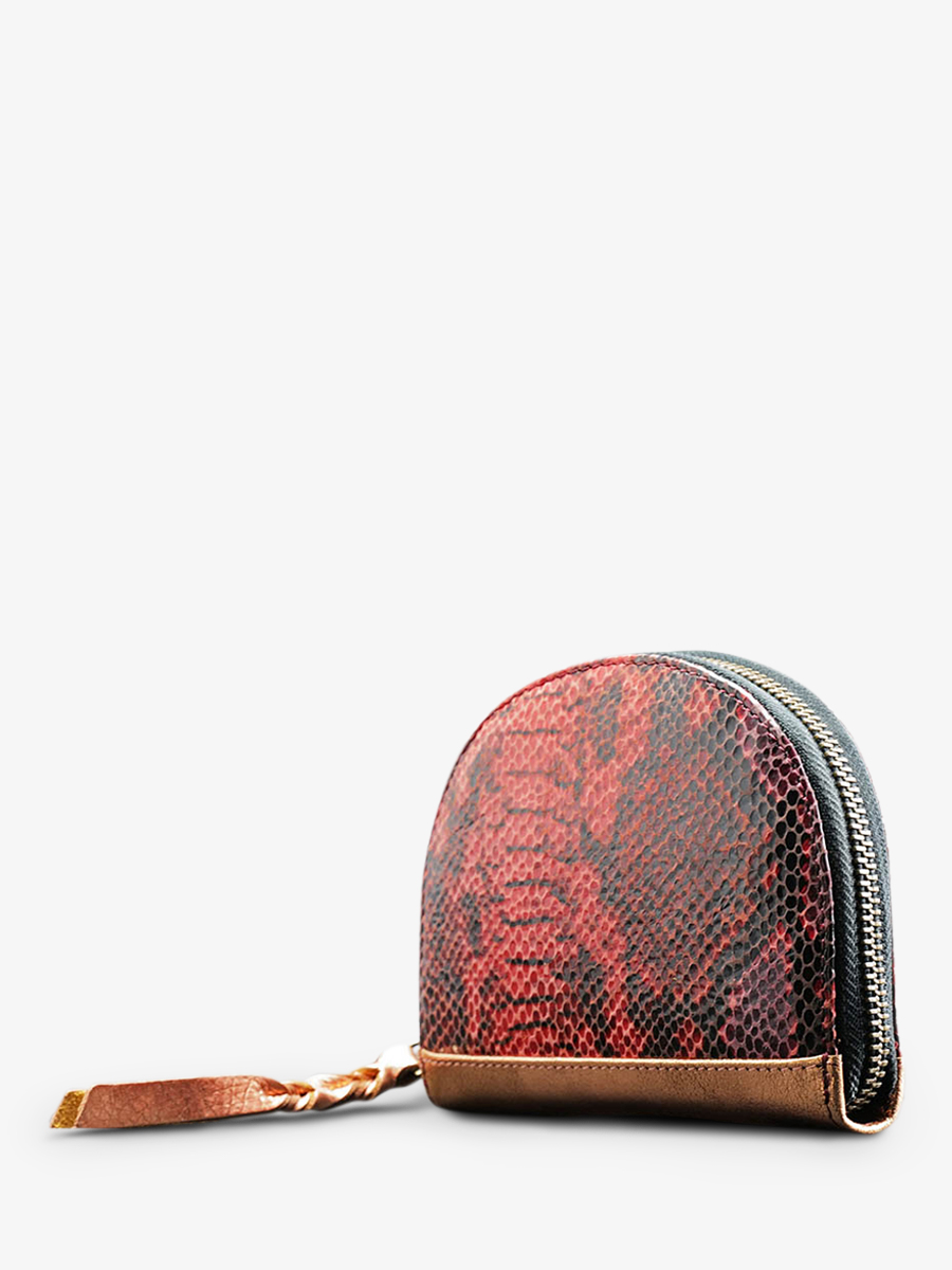 Foto-Rückansicht-Brieftasche-Leder-Damen-rot-LePortefeuille-Manon-Python-granatrot-Paul-Marius-M32-P-RG-G-PI