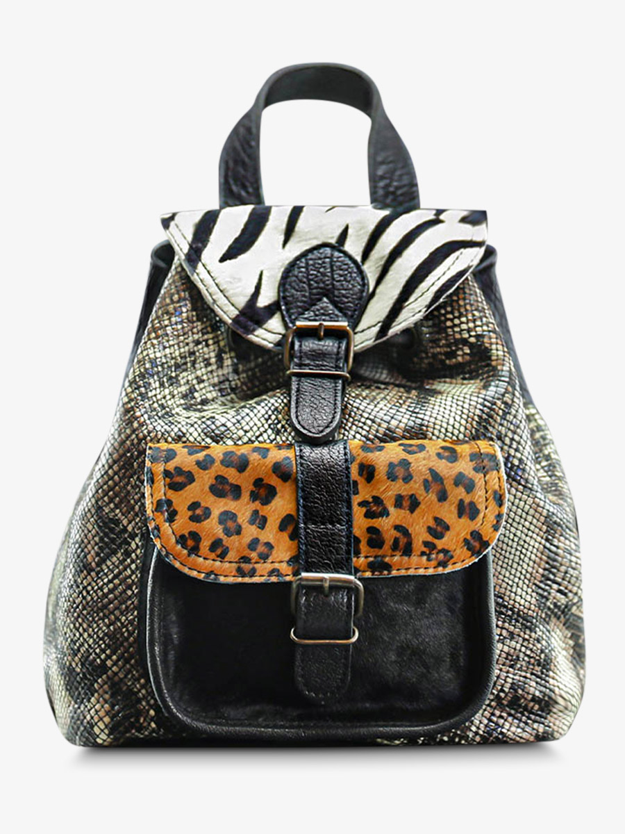 Foto-Vorderansicht-Rucksack-Leder-Damen-schwarz-LeBaroudeur-Chimère-schwarz-Paul-Marius-M40-CH-B