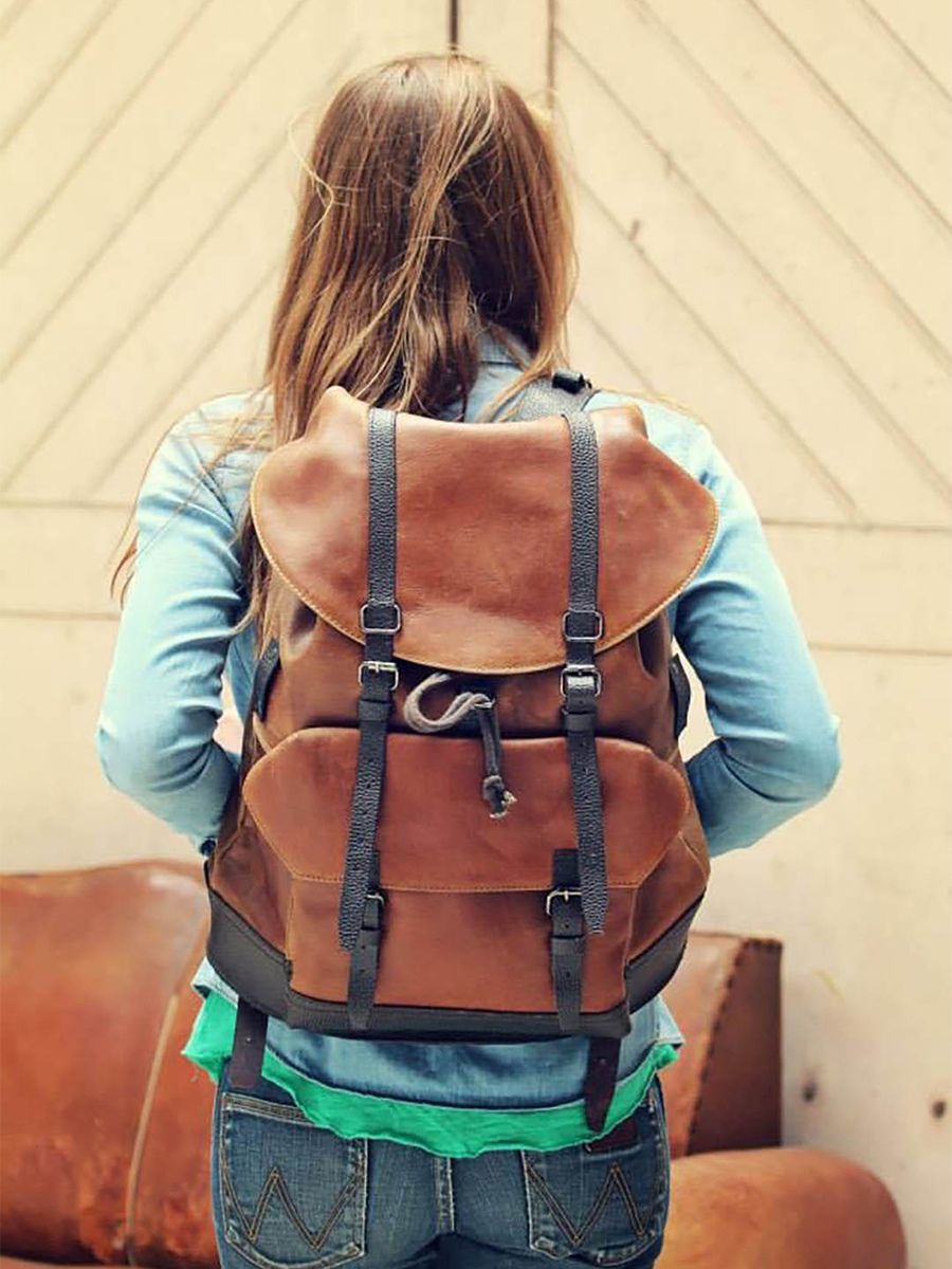 Foto-Trage-Lederrucksack für Herren, braun, Monlegionnaire, natur, Paul Marius, BBP L