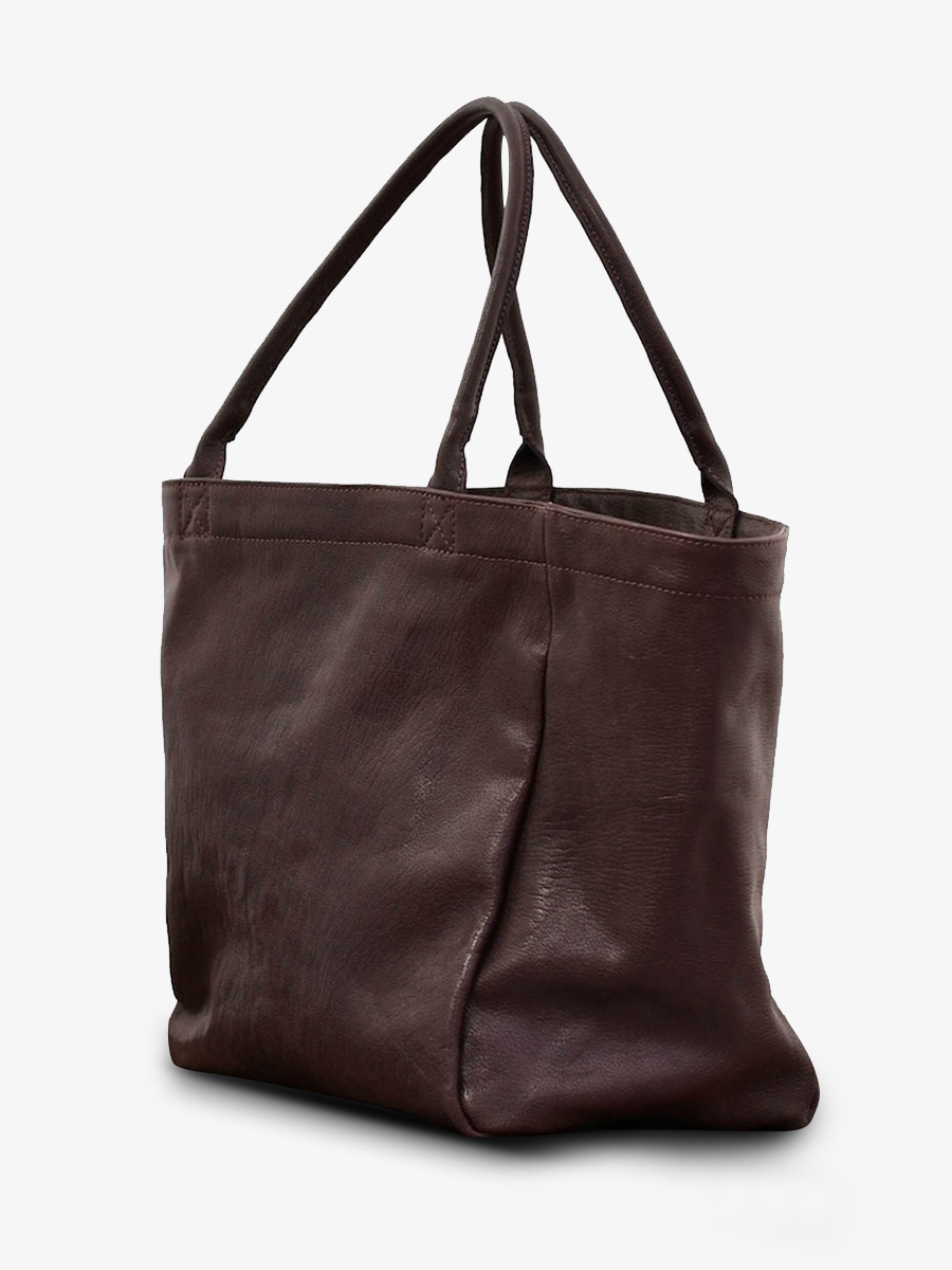 Foto-Seitenansicht-Einkaufstasche-Leder-Damen-Paul Marius-schwarz-MonPartenaire-M-Indus-Paul Marius-M300M-D