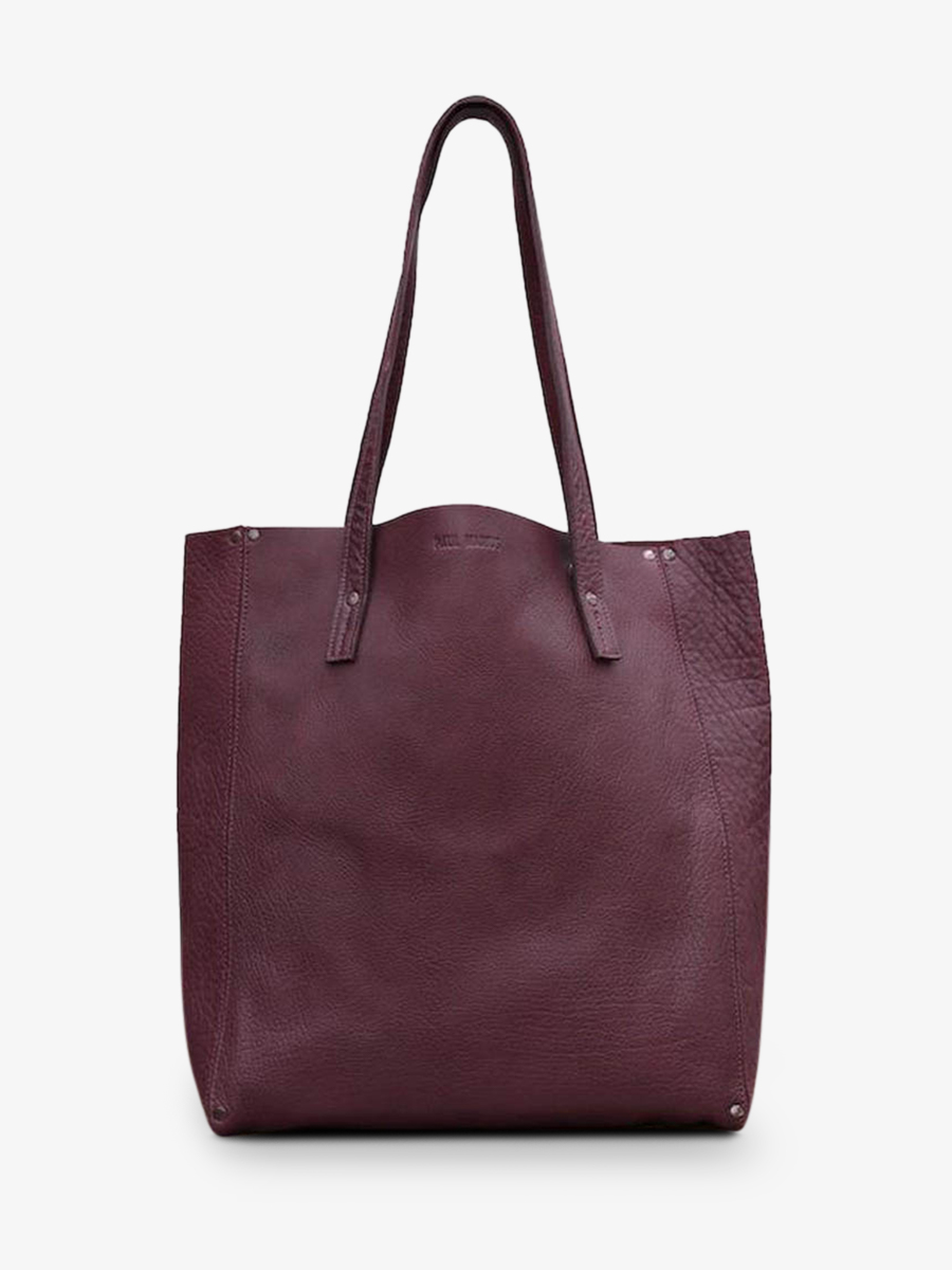 foto-ansicht-von-vorne-ledertasche-für-damen-violett-leffronte-l-prune-paul-marius-w11-p