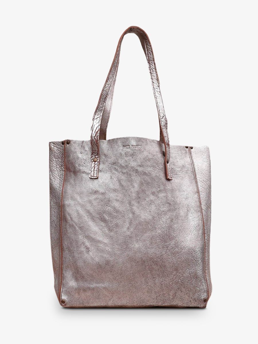 foto-ansicht-von-vorne-ledertasche-für-damen-silber-leffronte-l-ambre-silber-paul-marius-w11-bs