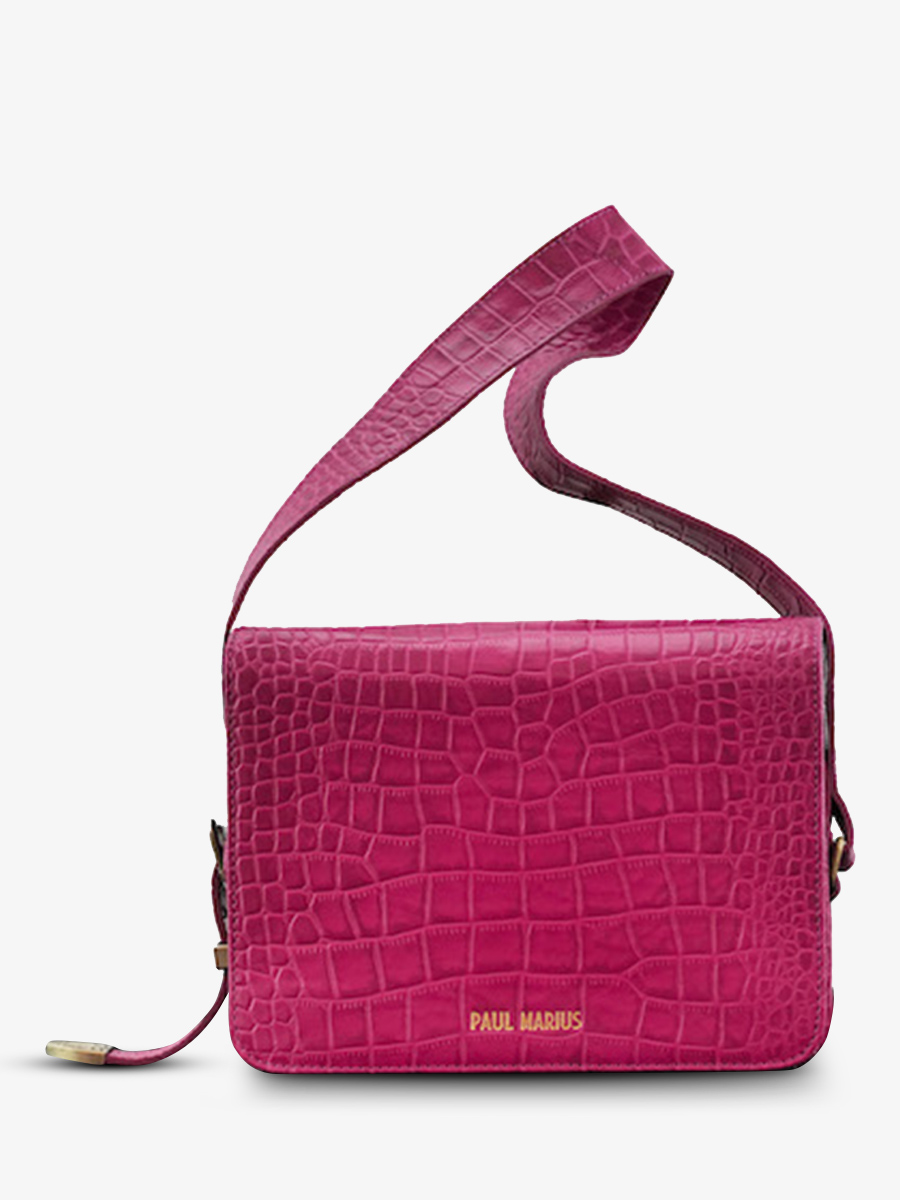 foto-ansicht-von-vorne-umhängetasche-leder-damen-rosa-lebaguette-alligator-cocktail-tourmaline-paul-marius-w29-a-pi