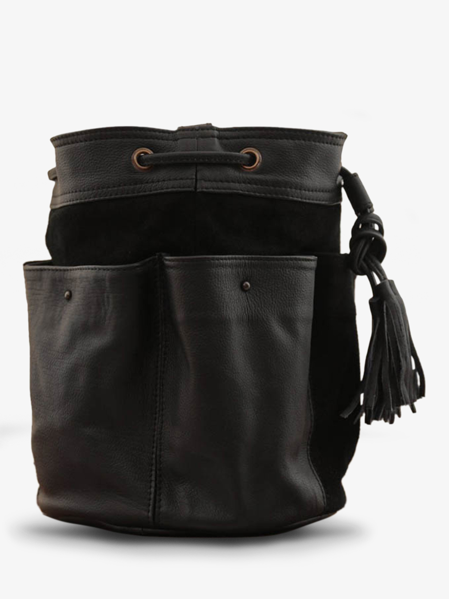 foto-seitansicht-umhängetasche-leder-damen-schwarz-fleur-noir-paul-marius-w10-b