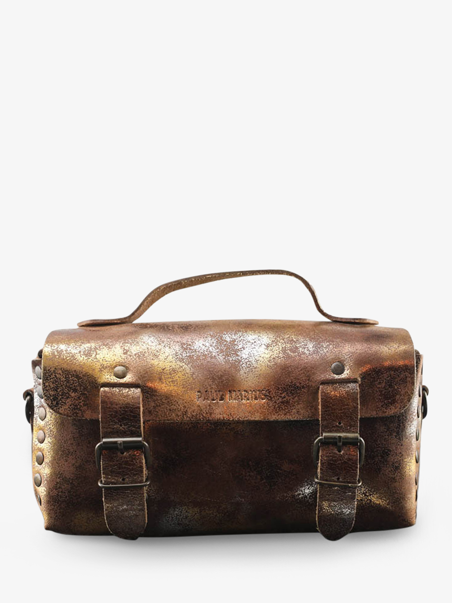 Foto-Vorderansicht-Umhängetasche-Leder-Damen-silber-gold-kupfer-Lartisane-silber-gold-kupfer-Paul-Marius-P02-S-G-C